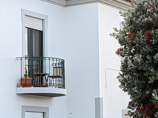 Unser "Lesebalkon" mit Aussicht (Appartment B )