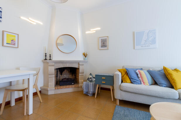 Wohnzimmer Appartment B (Obergeschoss)